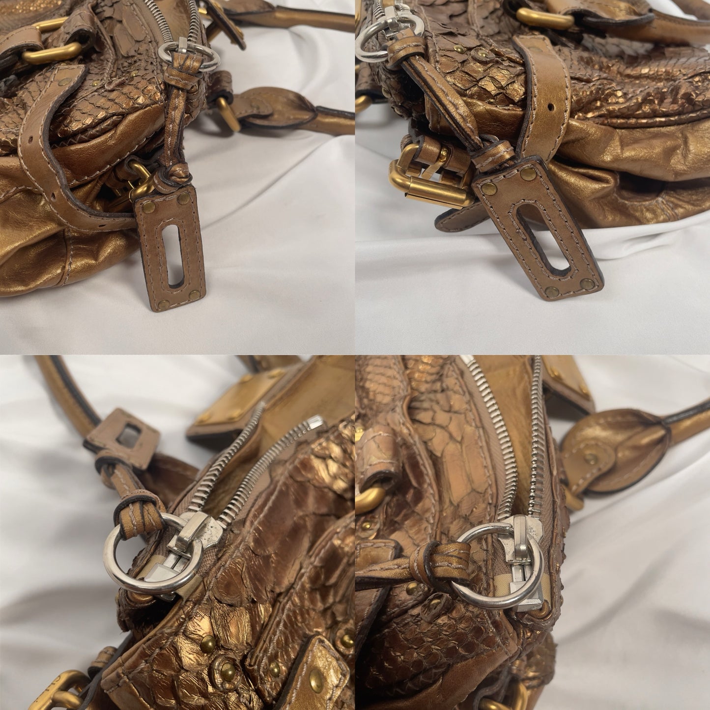 Chloé 2008 limited edition python paddington gold