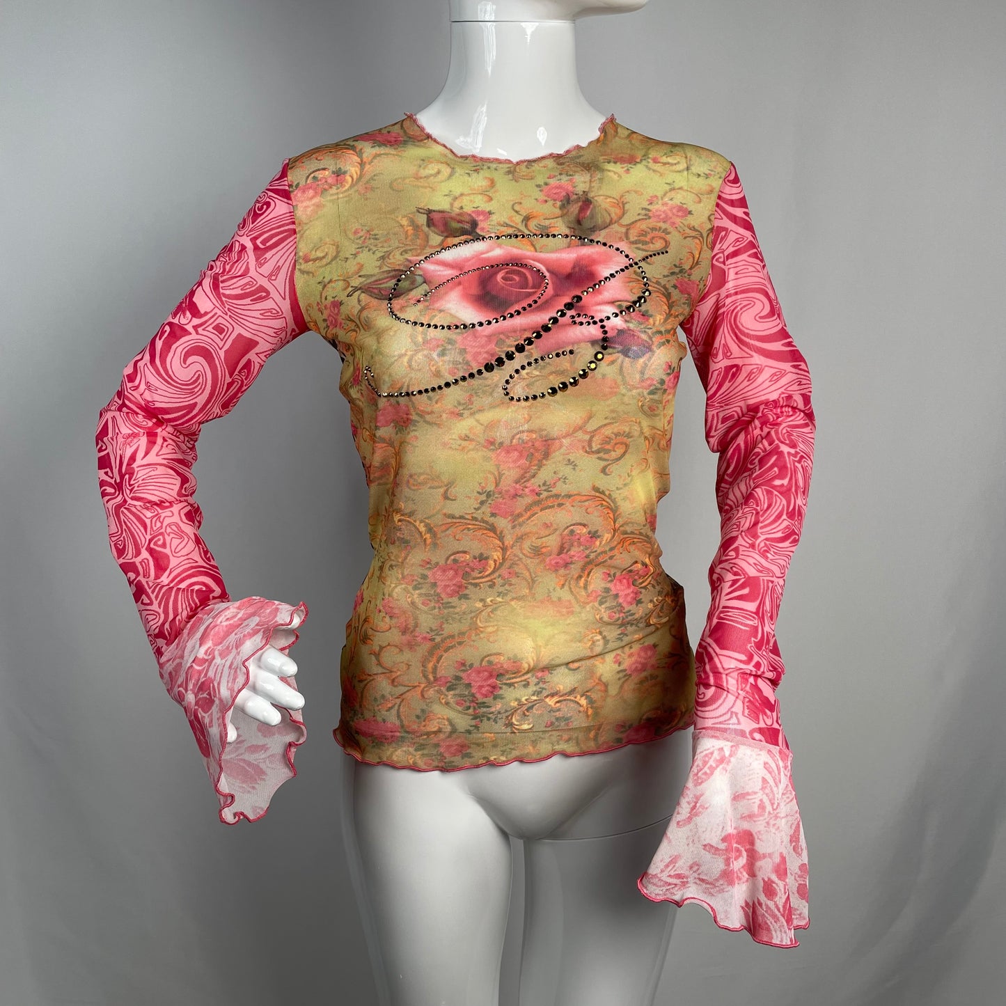 Blumarine Y2K floral mesh SM