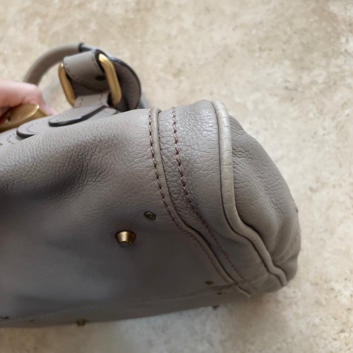 Chloé Paddington 2007 light grey with gold hardware