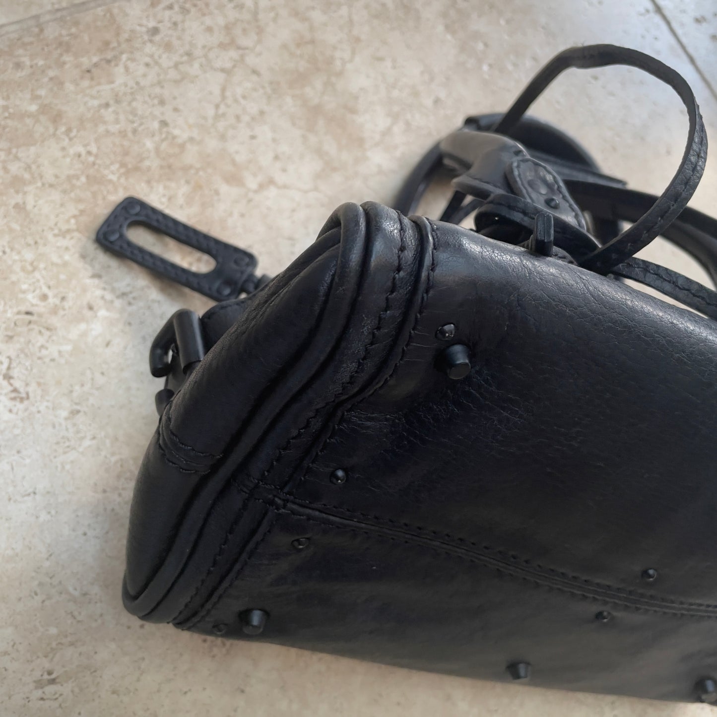 Chloé 2008 mini Paddington in black with black matte hardware