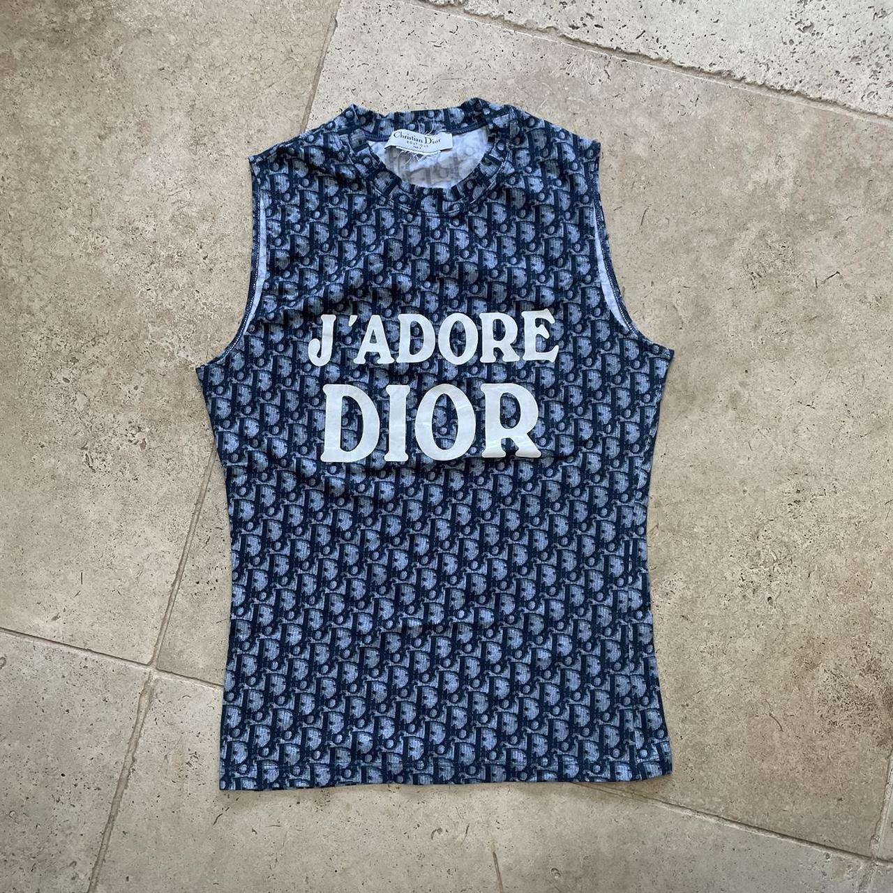 Dior "Jadore Dior" blue trotter shirt (S-M)