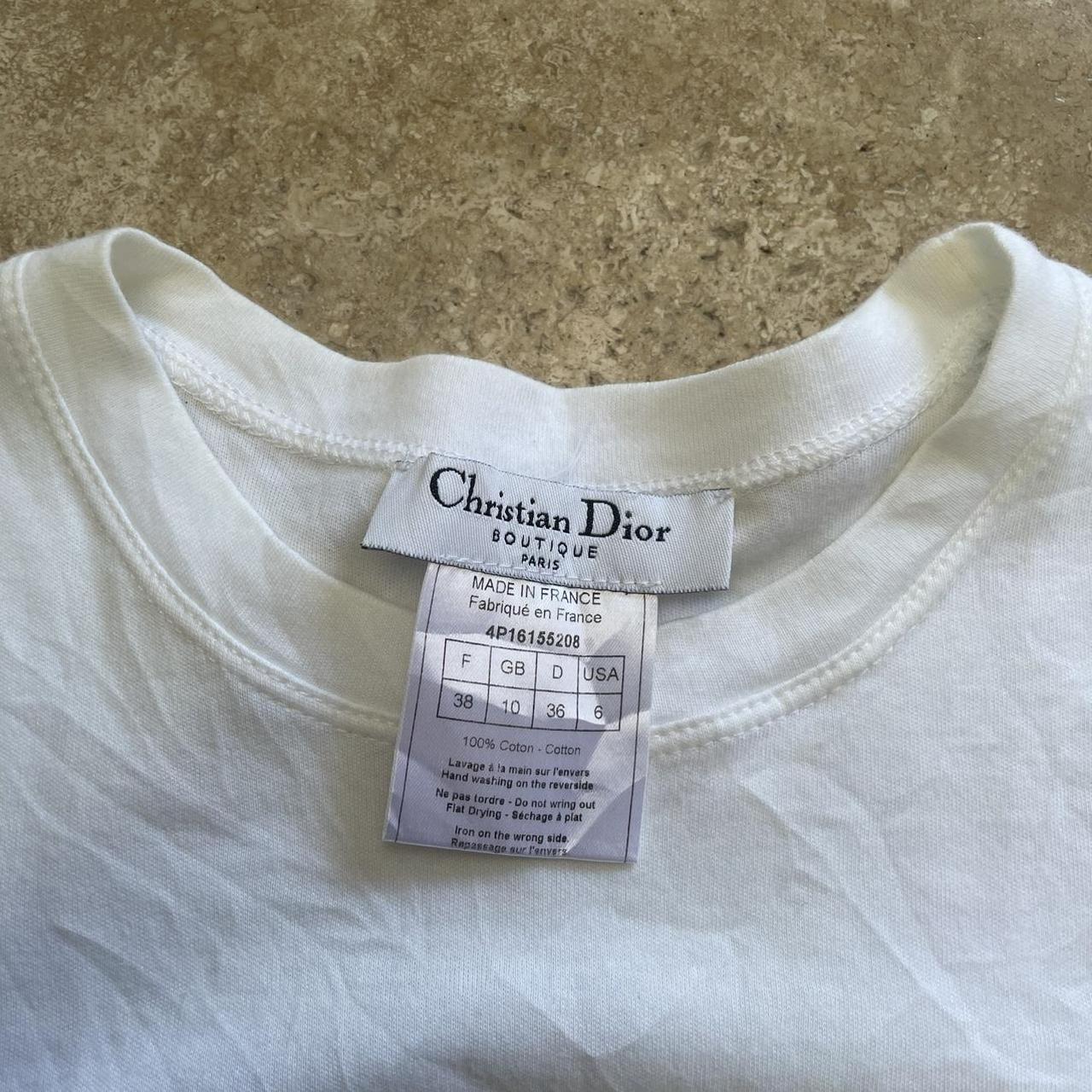 Dior "J’adore Dior" pink bedazzled trotter shirt (S)
