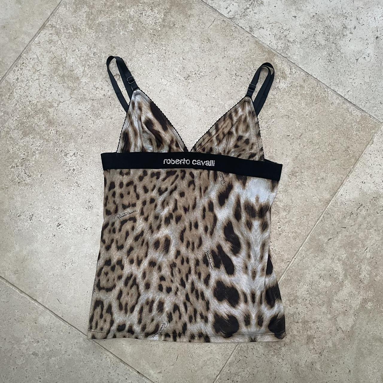Roberto Cavalli leopard top (S)