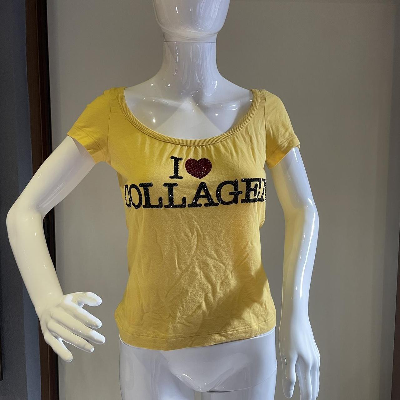 Dolce and Gabbana D&G “I love collagen” swarovski shirt (M)