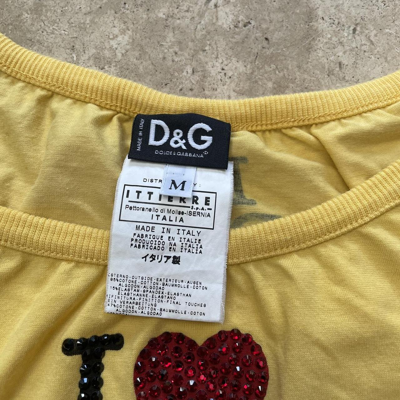 Dolce and Gabbana D&G “I love collagen” swarovski shirt (M)
