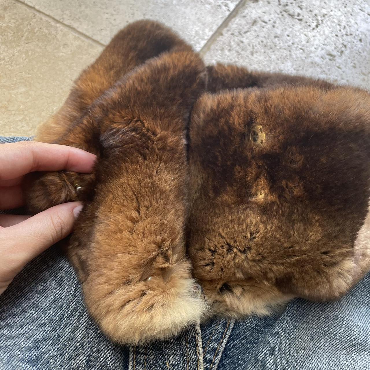Dolce Gabbana 90's denim jacket with fur (S)