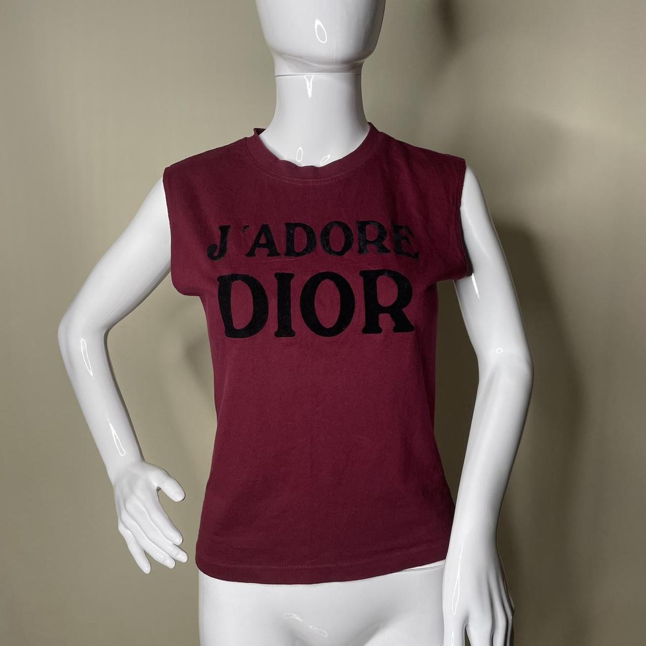 FW 2002 Dior “J’adore Dior” Shirt in maroon/burgundy