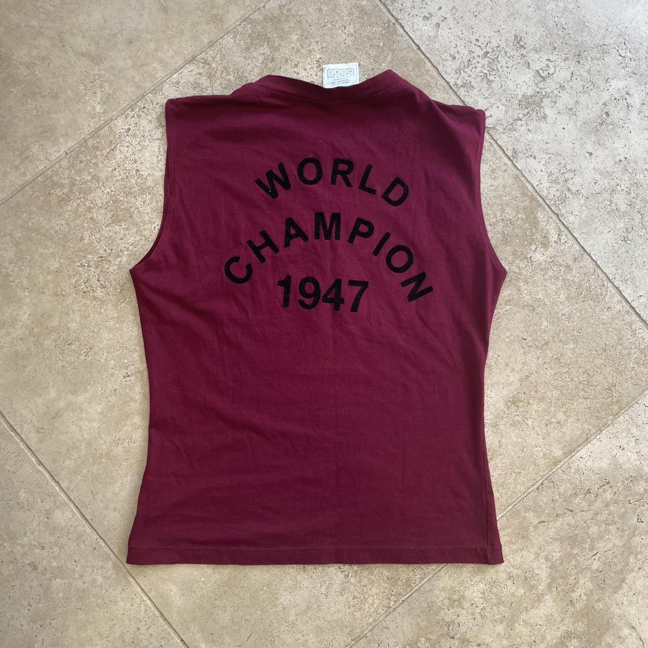 FW 2002 Dior “J’adore Dior” Shirt in maroon/burgundy