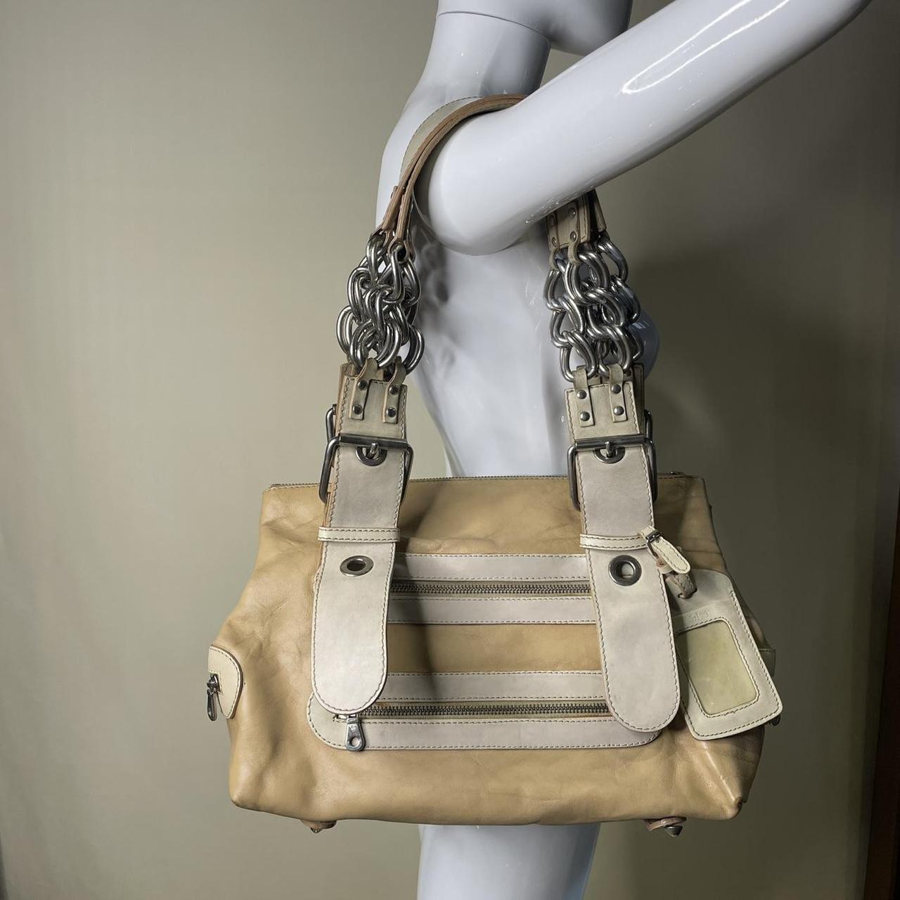 Chloe chain double zip camera bag
