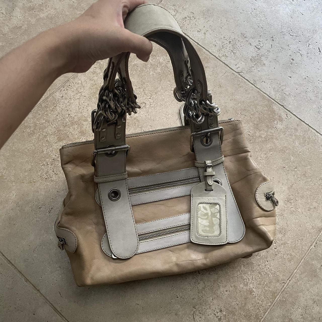 Chloe chain double zip camera bag