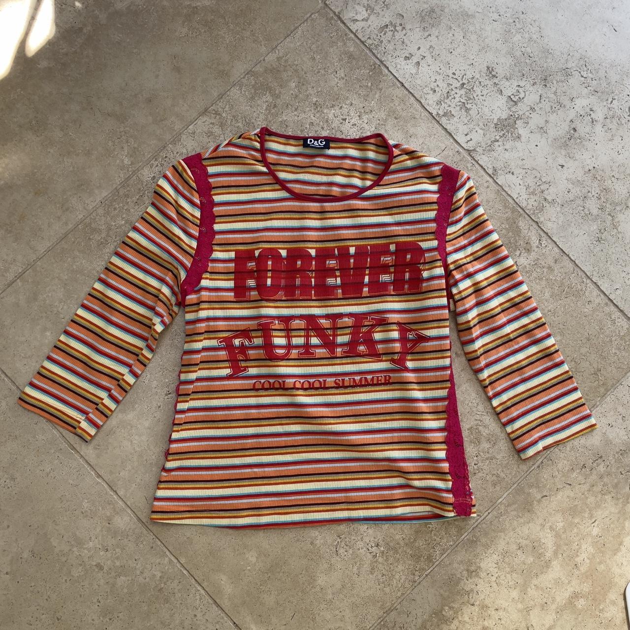 D&G Dolce and Gabbana “Forever funky” psychedelic tee shirt (S-M)