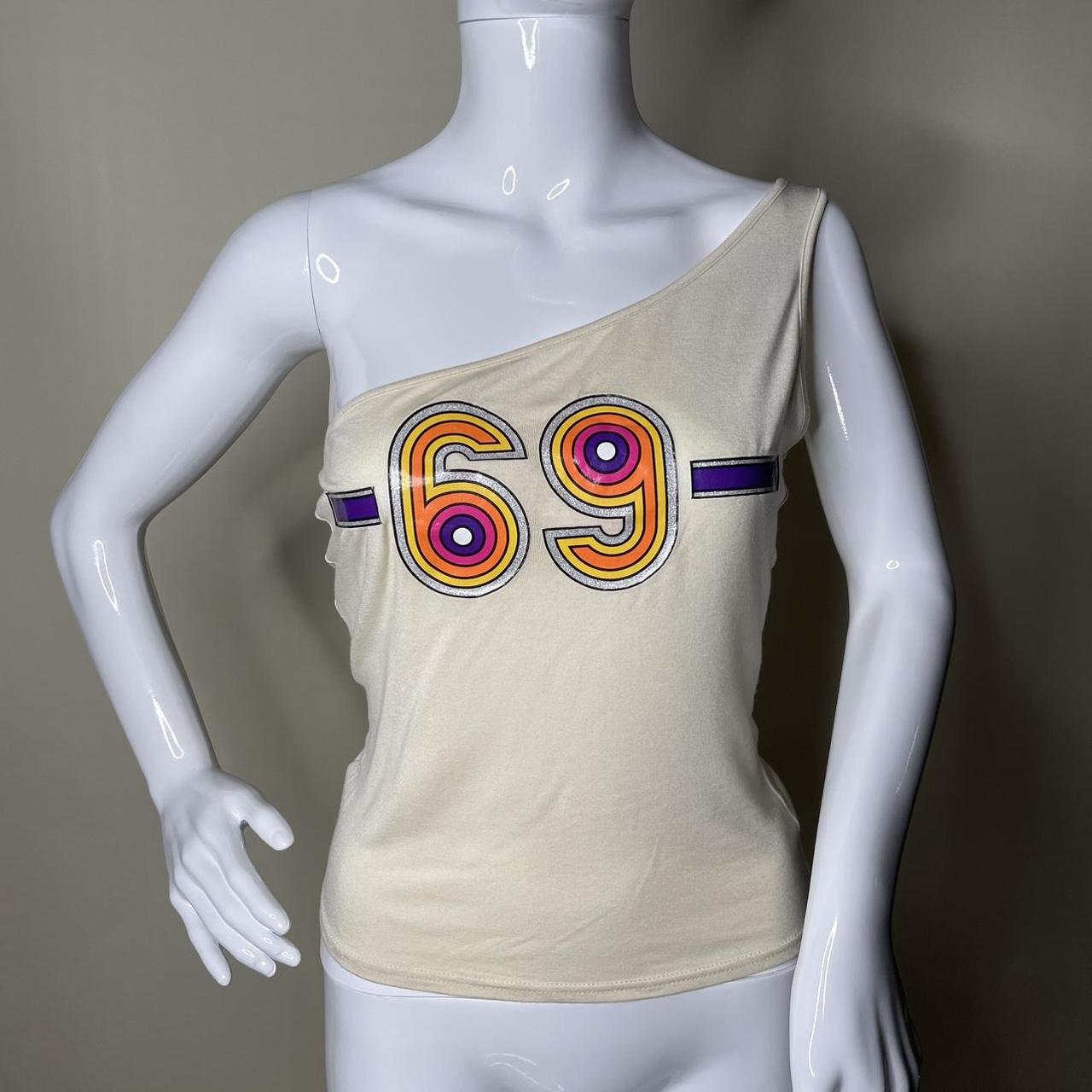 FW 2000 Chloé “69” 70’s vibe asymmetrical top (M)