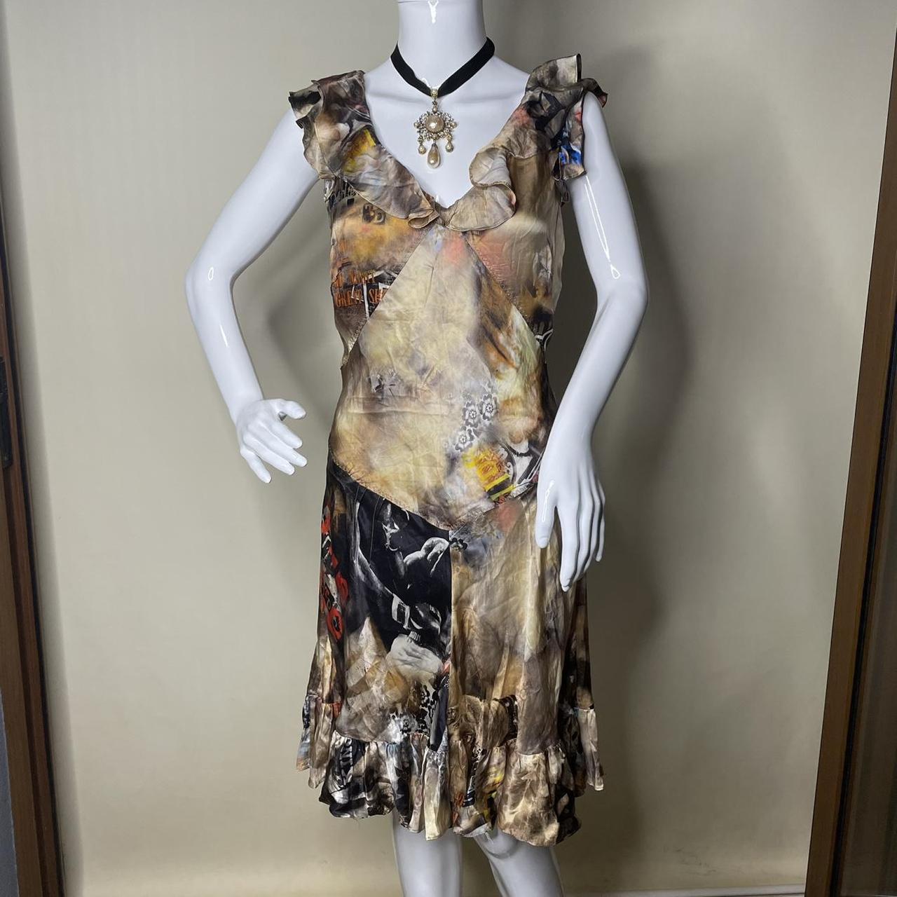 John Galliano Y2K era “I’m a king” silk midi dress