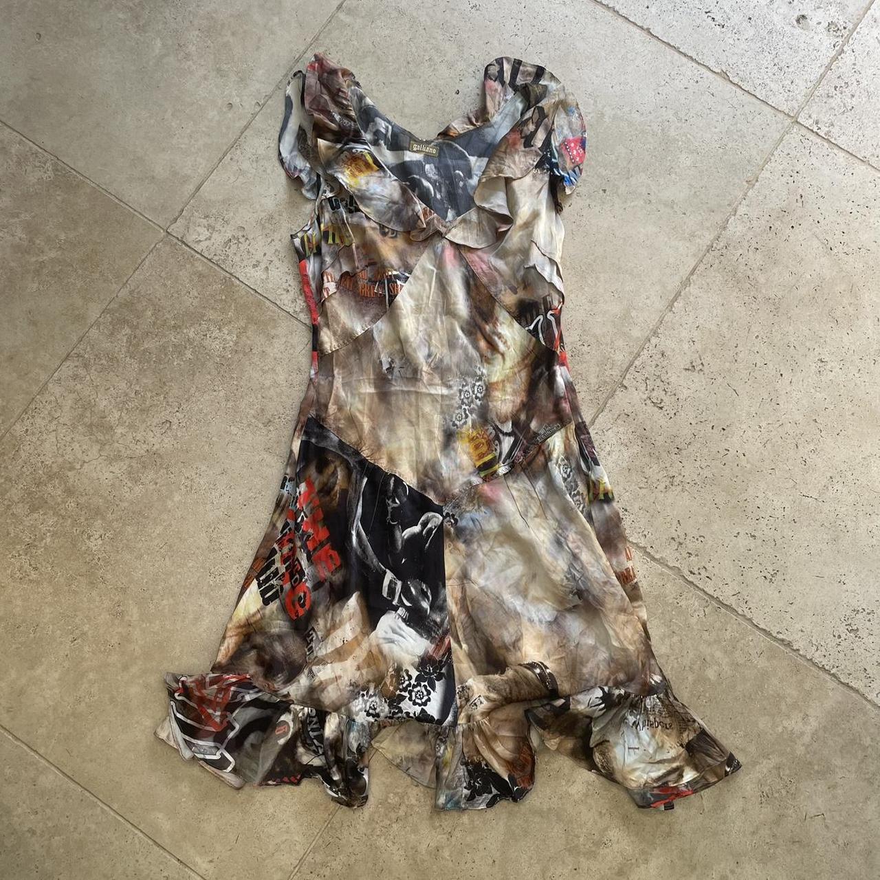 John Galliano Y2K era “I’m a king” silk midi dress