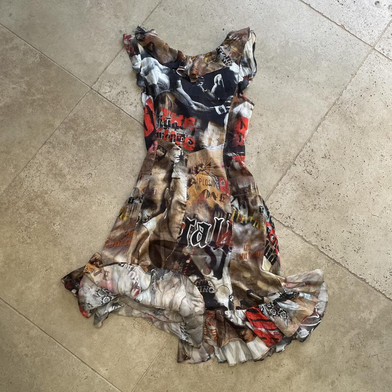 John Galliano Y2K era “I’m a king” silk midi dress