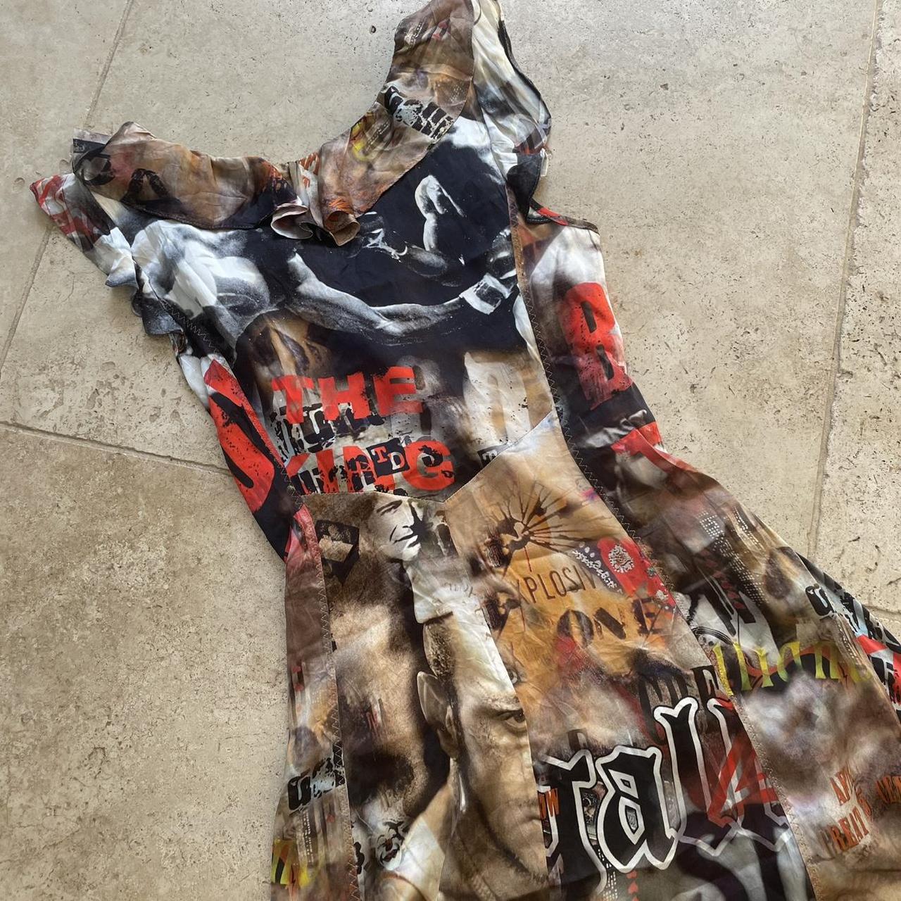 John Galliano Y2K era “I’m a king” silk midi dress