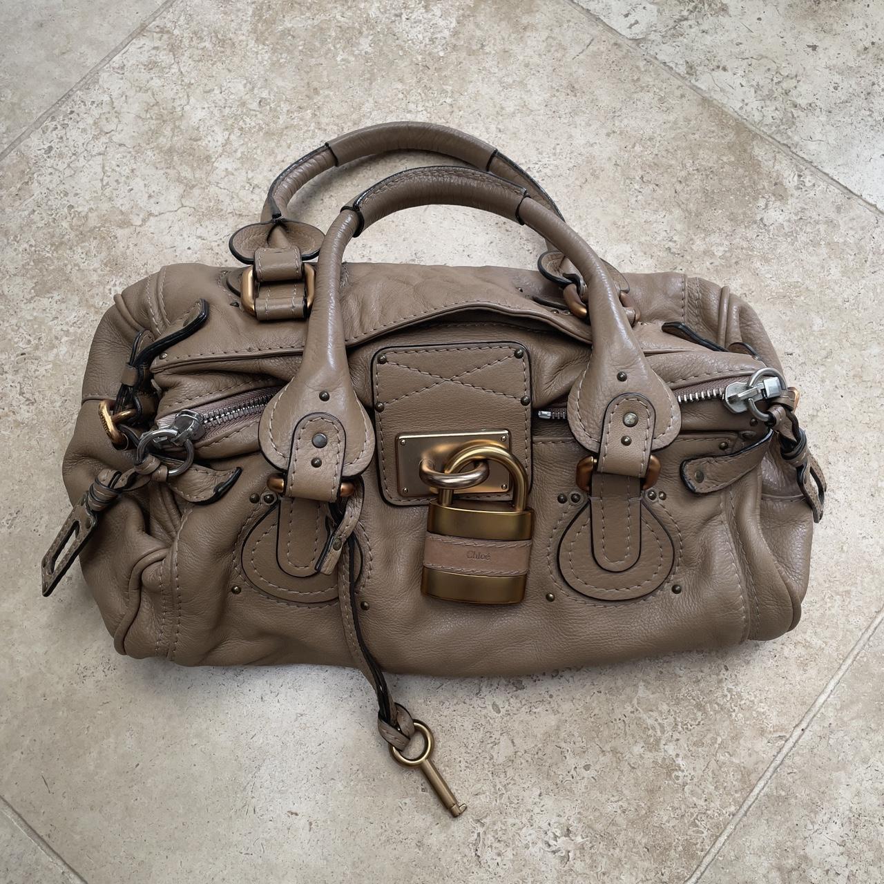 Chloe 2008 Paddington bag in dark beige.