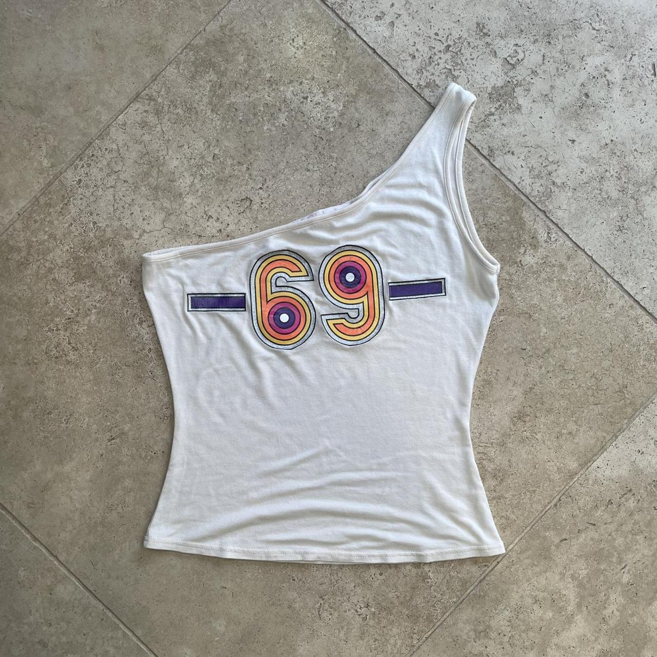 FW 2000 Chloé “69” 70’s vibe asymmetrical top (M)