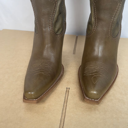 Dior girly cowboy khaki boots 38 1/2 EU