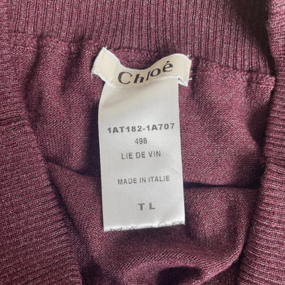 Chloé butterfly lurex knit bandeau top and scarf ensemble