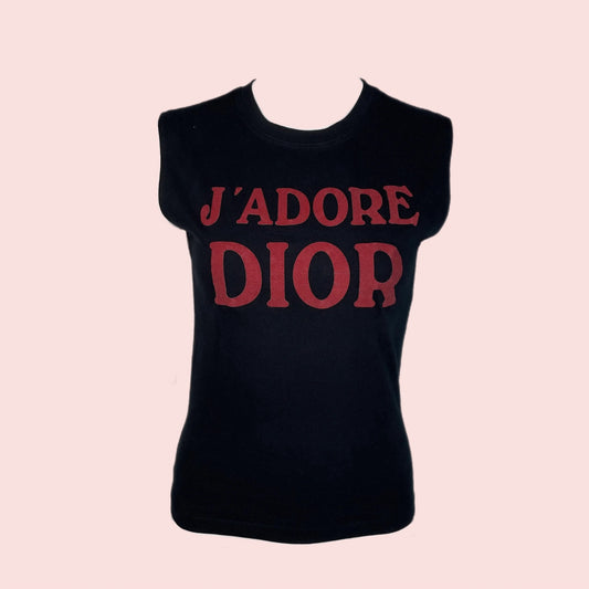 J'adore Dior Black x Red tank top
