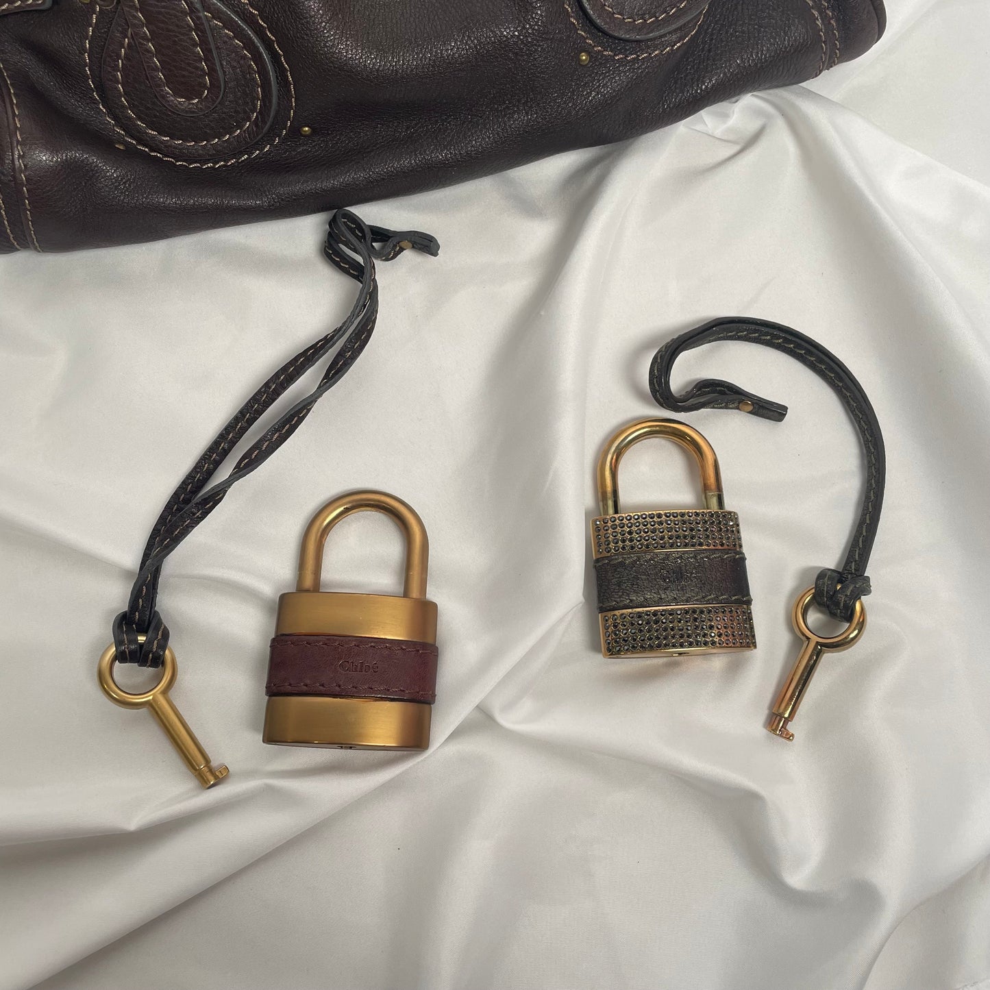 CHLOÉ 2011 brown paddington bag Swarovski