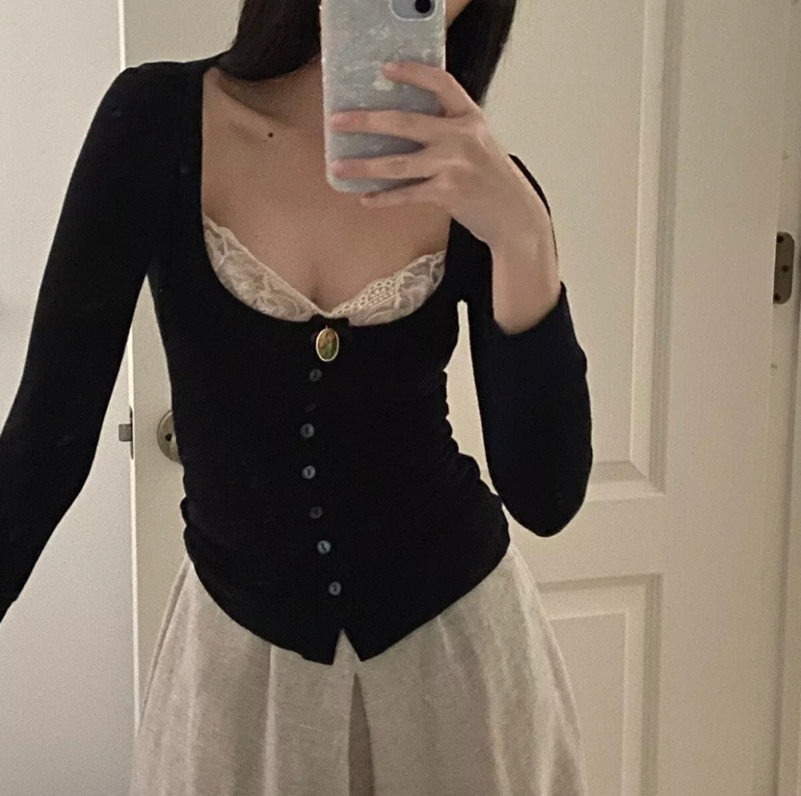 Dolce & gabbana 2000's Madonna lace henley top
