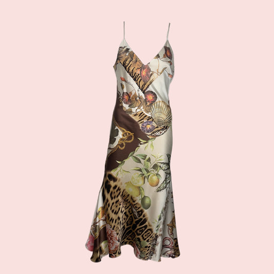 Roberto Cavalli SS2005 animal and seashell print dress