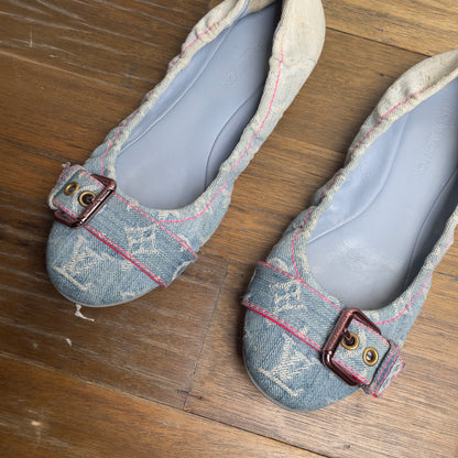 Marc Jacobs for Louis Vuitton denim ombre flats