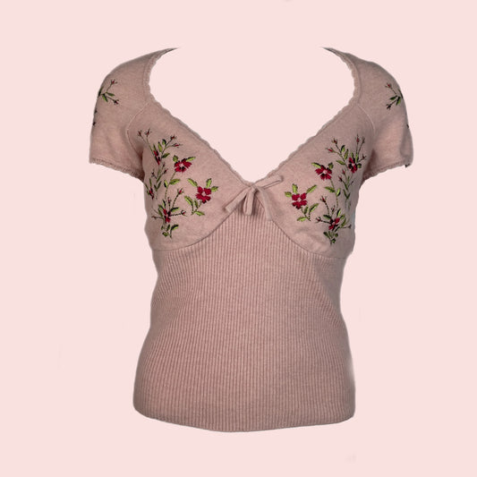 Moschino floral knit top (IT46)