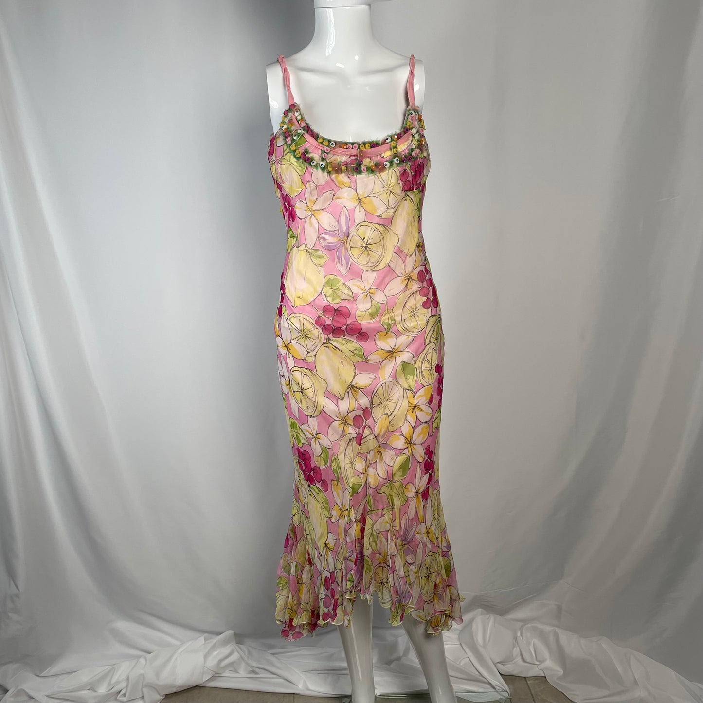 Blumarine tropical fruit dress