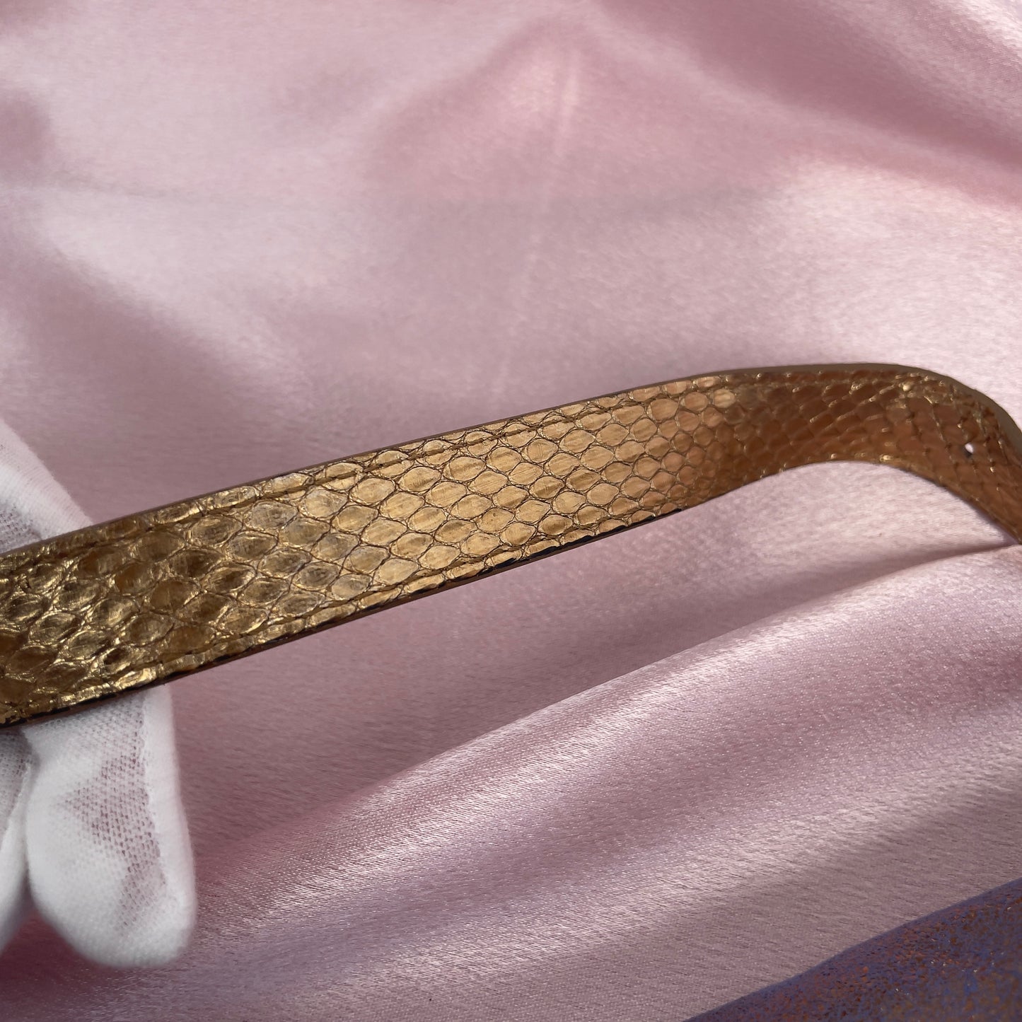 Fendi iridescent suede baguette with stone zucca