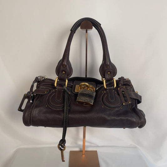 CHLOÉ 2011 brown paddington bag Swarovski