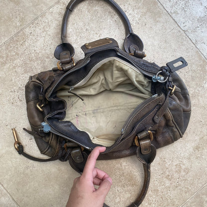 Chloe 2005 distressed brown paddington