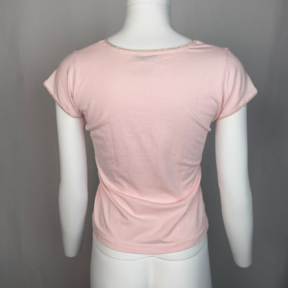 Dolce and Gabbana D&G Cat shirt with lace trim (M)