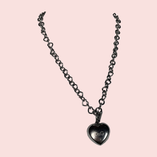 D&G Dolce and Gabbana heart locket necklace