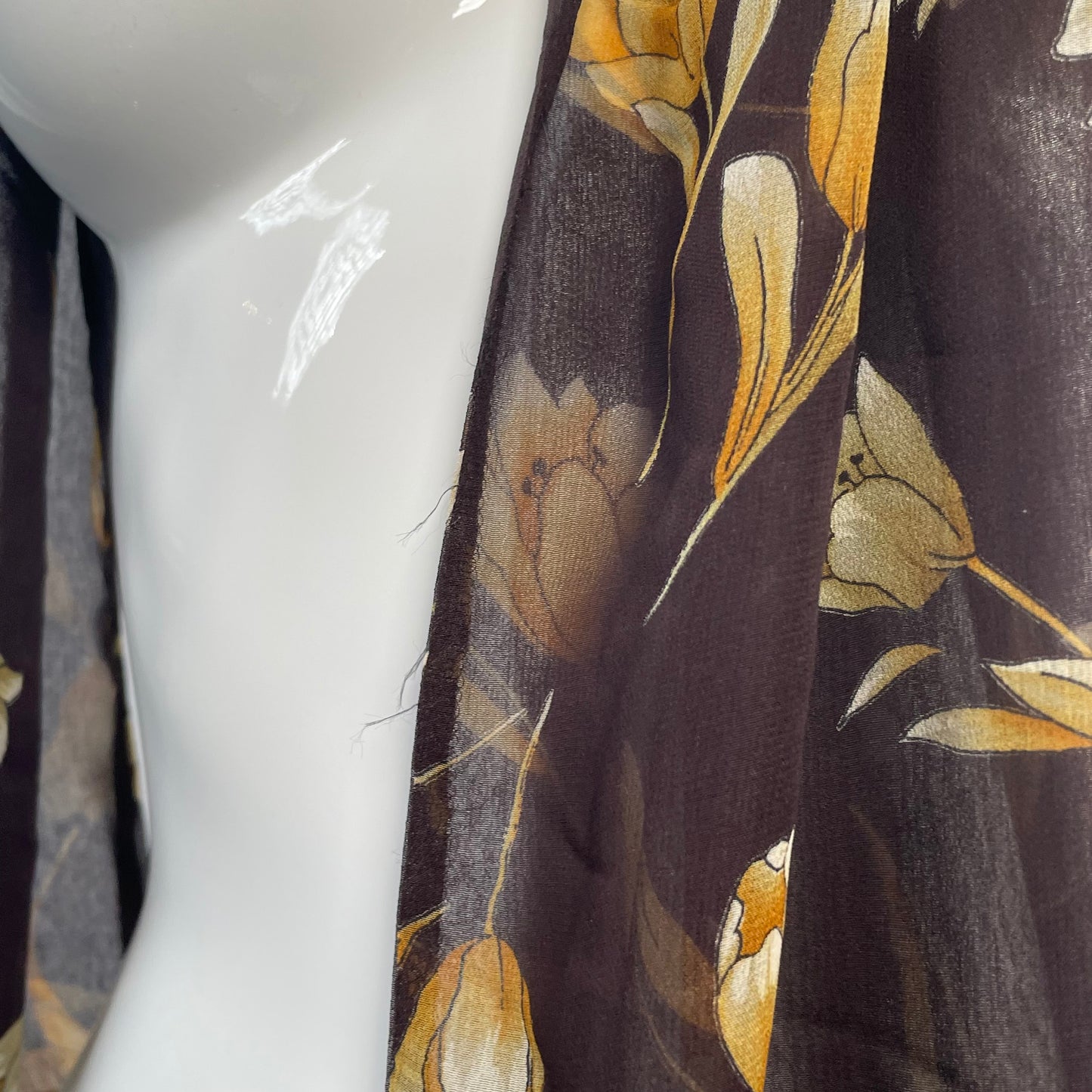Dolce & Gabbana floral fringe scarf