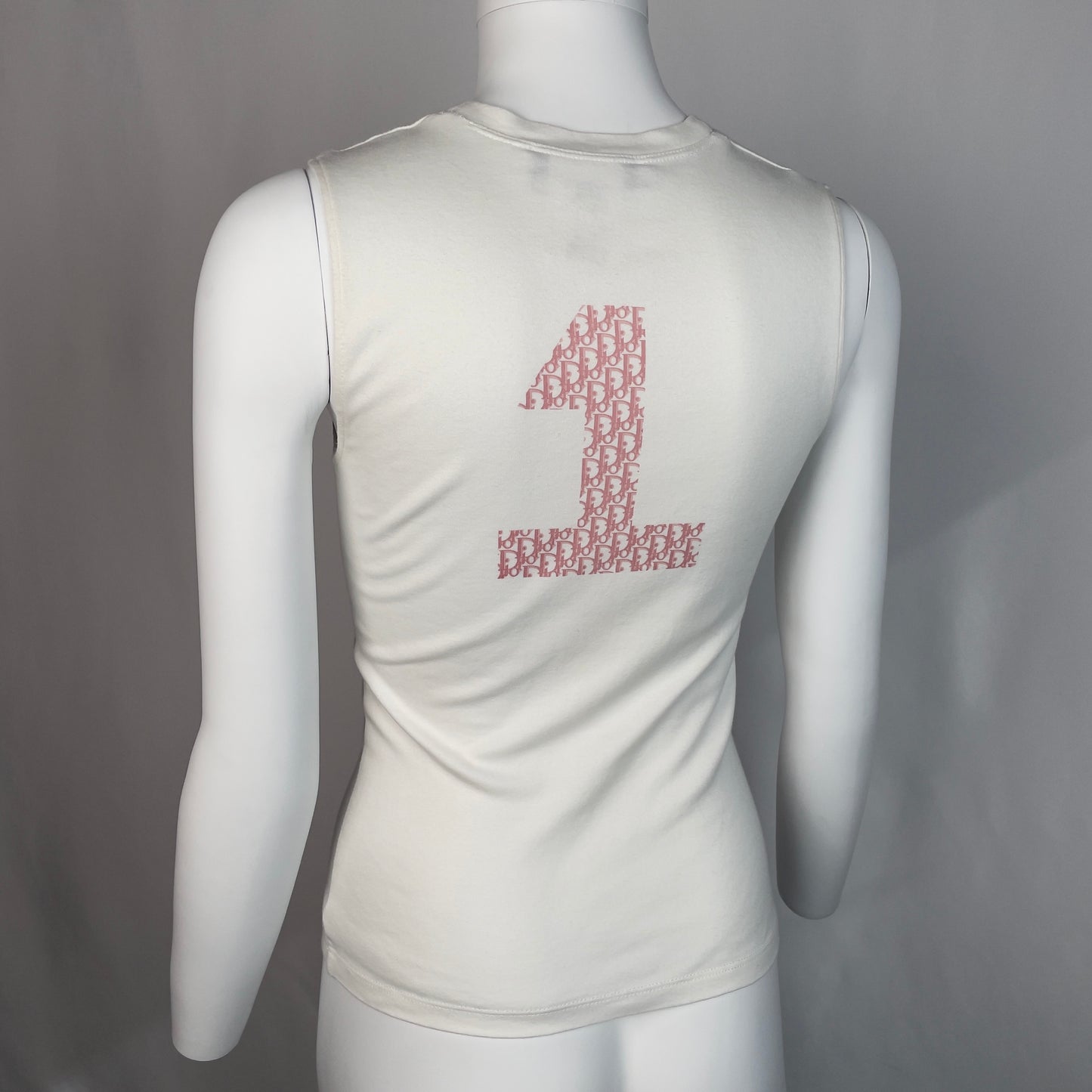 J'adore Dior trotter White x Pink tank top (XS)