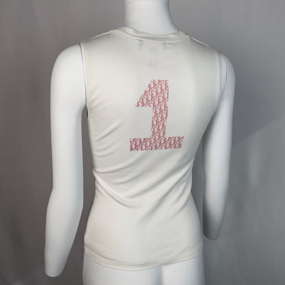 J'adore Dior trotter White x Pink tank top (XS)