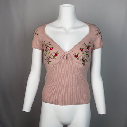 Moschino floral knit top (IT46)