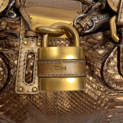 Chloé 2008 limited edition python paddington gold