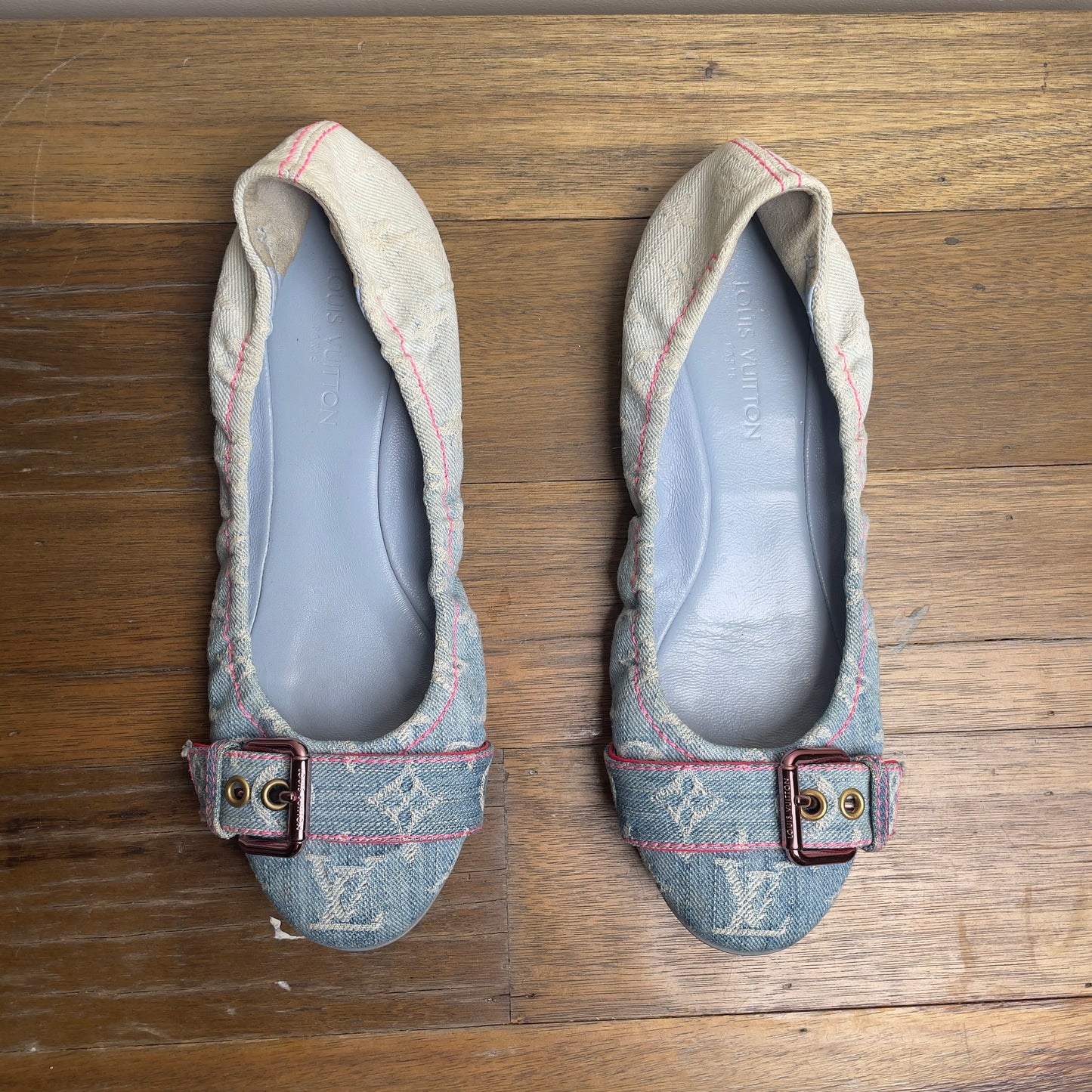 Marc Jacobs for Louis Vuitton denim ombre flats