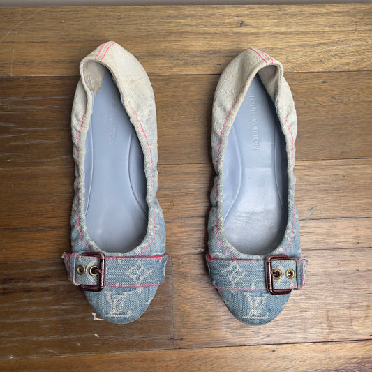 Marc Jacobs for Louis Vuitton denim ombre flats