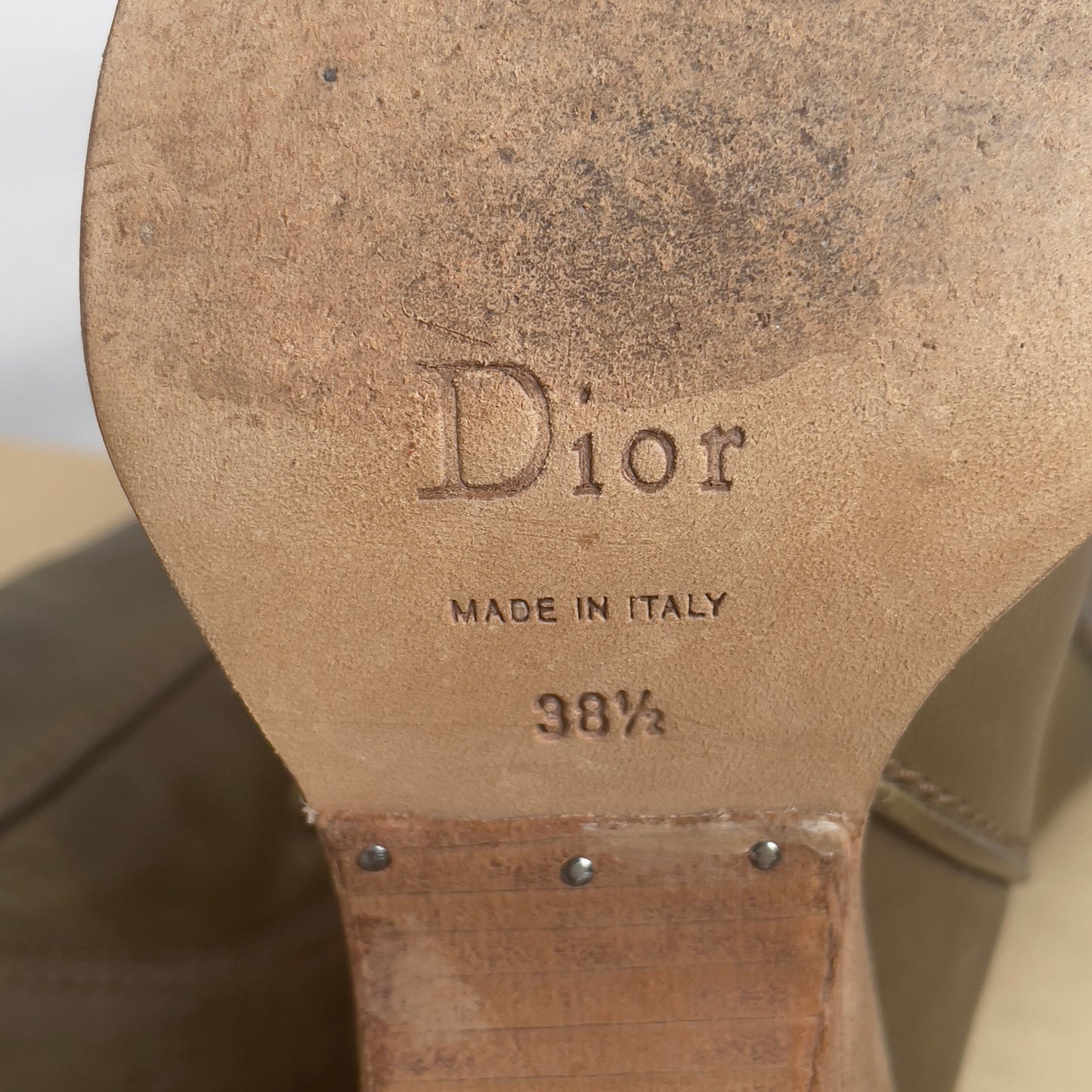 Dior girly cowboy khaki boots 38 1/2 EU
