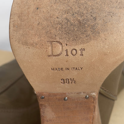 Dior girly cowboy khaki boots 38 1/2 EU