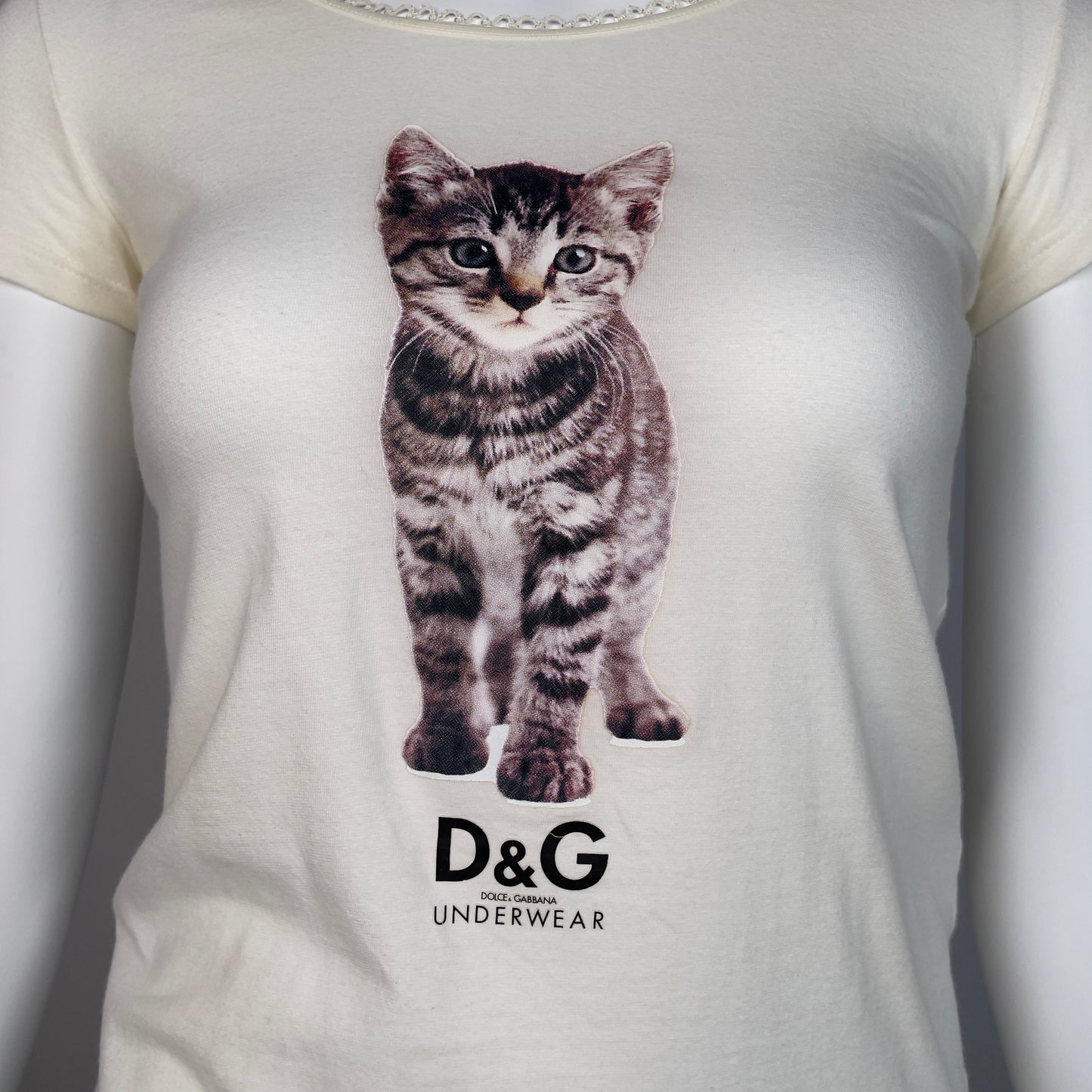 D&G underwear Cat print top (S)