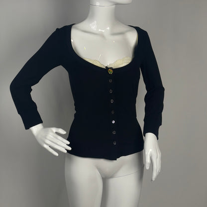 Dolce & gabbana 2000's Madonna lace henley top
