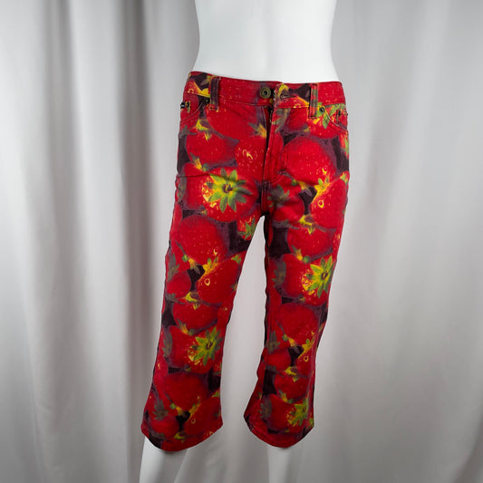 Dolce and Gabbana strawberry capri pants