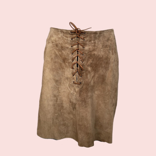 Miu Miu 90's suede skirt (S)