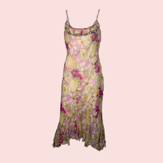 Blumarine tropical fruit dress